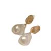 Accesorios DIY S925 Plata Esterlina Aretes de Perlas Barrocas Aretes Soporte Vacío Aretes Simples Versátiles Soporte de Plata Hecho a Mano