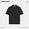 Ropa para Hombre Zoewatson Bordado de Caballo Simple Versátil Cuello Redondo Manga Corta Camiseta Verano 240g Holgada Transpirable Top