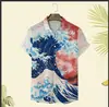 Camisa de Manga Corta de Verano Nueva para Hombre Europea y Americana Feihe Impresión Digital 3D Moda Hawaiana Casual Ropa para Hombre