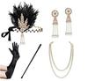 Diadema de Plumas para Fiesta de Chicas Solas de los Años 20 Tocador de Plumas para Mascarada con Pedrería Accesorios Decorativos para Mujeres Transfronterizo