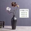 Jarrón pequeño de cerámica con adornos Jingdezhen, decoración zen de escritorio, flores secas, arreglo floral simple chino para sala de estar, artículos florales retro.