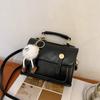 Commuter textura bolsa de moda simples 2023 Inverno novo versátil ins ombro mensageiro saco pequeno quadrado para as mulheres
