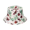 2022 Nuevo Sombrero de Pescador Plegable de Doble Uso con Forma de Cubeta para el Sol con Diseño de Cactus para Mujer
