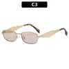Gafas de Sol para Mujer Estilo Old Money Transfronterizas con Montura Plateada Color Rosa Toronja Celebridad de Internet Modelo Nuevo 2026 Gafas de Sol de Gama Alta con Protección UV