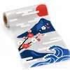 Pegatina de Vidrio Impresa UV Sol Rojo Montaña Azul Flor de Cerezo Pegatina Decorativa para Puerta y Ventana Venta al por Mayor