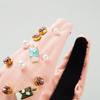 Diadema barroca de moda de primavera, diadema de perlas y joyas cosidas a mano, accesorios de helado personalizados, accesorios para el cabello