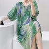 Novo pijama floral chinês de manga comprida, camisola de algodão e seda feminina, primavera e verão, solto, estilo chinês, algodão e seda, verão, roupas de casa plus size