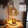 Lámpara de mesa para derretir cera de aromaterapia transfronteriza para dormitorio, mesita de noche, lámpara de derretir velas de alta gama, lámpara de ambiente vintage, lámpara de mesa, accesorio de iluminación, madera maciza