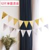 12 peças de single-sided ins Net vermelho bronzing papel pennant bebê crianças festa de aniversário bandeira de decoração atacado
