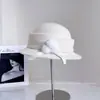 Chapéu Dôme de Bola de Pelo de Vison Vintage para Mulheres, Chapéu Bucket da Moda de Lã Australiana para Inverno, Tendência de Chapéu de Feltro Elegante Versátil de Temperamento
