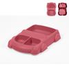 Prato de jantar de silicone para bebê novo de fábrica, conjunto de talheres com ventosa grande, 8 peças, prato de jantar de silicone com tema de carro de desenho animado para crianças