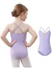 Leotardo de baile para niños, ropa de baile de encaje europea y americana transfronteriza, traje básico de gimnasia para entrenamiento, body de una pieza de malla, traje de entrenamiento de patinaje artístico, atuendo para examen de arte