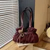 Otoño 2026 Nuevo Estilo Relajado Plisado Único Bolso de Axila de Moda Bolso de Mano Tote Bolso de Hombro de Gran Capacidad Moderno