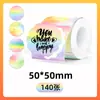 Papel Térmico de Impresión Gradiente Transfronterizo Pegatinas Selladoras Coloridas Phomemo M110/220 Papel Térmico Autoadhesivo para Etiquetas