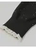 Top de Malha com Gola Redonda e Renda Francesa para Mulheres 26 Nova Chegada de Outono Cardigan de Tricô com Bolinhas para Mulheres Casaco Emagrecedor