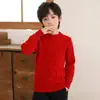 Tricô Infantil 100% Lã Ponto Sete Espessado Outono e Inverno Novo Estilo Unissex Crianças Médio a Grande Malha de Trança de Diamante Suéter Quente