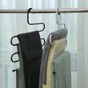 Perchero en forma de S multi-funcional de hierro forjado, estante para pantalones multicapa, pinza antideslizante para pantalones, perchero multi-funcional para hombres y mujeres