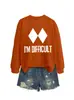 SOY Difícil Amazon Wish Estación Independiente Cómodas y Versátiles Holgadas Talla Grande Sudaderas para Mujer Europeas y Americanas