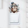 Adesivos Fofos de Coruja para Interruptor Adesivos de Pássaro Cartoon para Interruptor de Quarto Adesivos de Parede de Comércio Exterior Adesivos de Parede Removíveis no Atacado