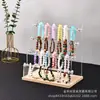 Suporte Exibidor de Pulseiras em Acrílico Multicamadas e Madeira Maciça, Rack de Armazenamento de Pulseiras, Suporte de Exibição para Transmissão ao Vivo em Lojas de Joias, Atacado de Fabricante