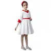 Vestido de Anfitrión para el Día de Año Nuevo Disfraz Infantil para Estudiantes de Primaria y Secundaria Disfraz para Coro Recitación Performance Vestido de Princesa para Niña