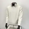Sudadera de peso pesado con cuello redondo y manga larga para hombre, nueva de primavera y otoño, estilo Hong Kong, casual, holgada, versátil, moderna, top de color liso para invierno