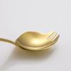 Cuchara-Tenedor de acero inoxidable 304 de una sola pieza, doble propósito, tenedor de ensalada, cuchara, mango largo, cuchara para fideos instantáneos, tenedor, tenedor para ensalada de frutas