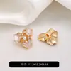 Cuentas espaciadoras de pétalo con gota de aceite y agujero pasante, incrustadas con circonita, chapadas en oro de 14k, que conservan el color, accesorios DIY de cristal, componentes para joyería hecha a mano con cuentas
