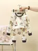 Nuevo conjunto de ropa de casa para niños, 100% algodón, ropa de otoño para niños y niñas, conjunto de ropa interior, pijamas para niños al por mayor