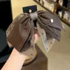 Pinza para el pelo con lazo de cinta de tela de lunares estilo coreano para mujer, pinza de garra pequeña para la parte posterior de la cabeza, accesorio para el cabello de pinza de garra pequeña de alta gama