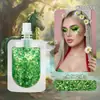 Camaleão Colorido Glitter Gel Brilho Corporal em Pó Lantejoula de Sereia Gel Carnaval Maquiagem para Rosto e Olhos
