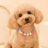 Accesorios para Mascotas Transfronterizos Europeos y Americanos, Collares para Perros de Perlas Color Caramelo, Lindos Accesorios de Collar para Teddy