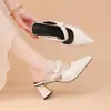 Botas de tacón alto de cuña con punta fina de gamuza estilo francés para mujer, nuevo modelo otoño e invierno 2026, botas altas hasta la rodilla
