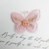 En Stock Adorno de Encaje de Mariposa y Flor Bordado con Hilo Dorado y Plateado sobre Organza de Doble Capa con Cuentas de Alambre de Cobre Hecho a Mano para Ropa, Zapatos y Sombreros