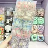 Presilha de Cabelo de Chiffon Degradê com Franjas e Contas, Borboleta Pequena, Estilo Menina, para a Parte de Trás da Cabeça