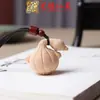 Escultura em Madeira Criativa Alho Pato Corrente de Celular Yiming Xianyuan Homens e Mulheres Estilo Antigo Pen Drive Lanyard Pingente de Chave Joia