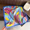 Nuevo Estilo Lujo Ligero Avanzado 70cm Cuadrado Pequeño Versátil Profesional Bufanda de Seda para Mujer Bufanda de Seda Artificial Chal Protector Solar