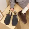 Zapatos de Nieve de Algodón Grueso Antideslizantes de Terciopelo Retro Plus para Mujer 2026 Nuevos de Invierno Cómodos Suela Suave Aumentan la Altura Calidez Zapatos Birkenstock