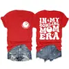 Era de mamá de bolos diversión de bolos cuello redondo casual para mujer capa base camiseta Amazon transfronteriza holgada manga corta
