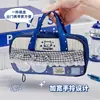 Estojo de Lápis Grande Capacidade Star Kitty, Bolsa de Papelaria Portátil Estilo Ins com Renda Doce, Alto Valor Estético, Bolsa de Armazenamento com Design Único