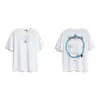 Camiseta Pesada Stone 260g com Estampa de Bússola com Logo, Caimento Solto, Estilo Tendência para Casal, Manga Curta, Unissex