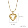 Collar con colgante de acero inoxidable transfronterizo Cadena para suéter de moda europea y americana para mujer 18K Tendencia Joyería Joker al por mayor