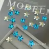 Celebridade da Internet Pequena Estrela do Mar Manicure Decoração de Diamantes Estrela Explosiva Estrela de Cinco Pontas Estéreo Fundo Apontado Diamante de Formato Especial Decoração de Unhas Vestível Diamante