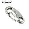 Aço inox 304 316 gancho de mola em forma de ovo gancho lua gancho de sobrancelha mola fivela chaveiro gancho rápido