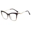 Novos Óculos de Design Cat-Eye de Luxo Leve Anti-Luz Azul para Trabalho Deslocamento Armação Grande Ultraleve Emagrecimento para Encontros Rosto Limpo Lentes Transparentes