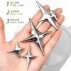 Broche de metal vintage con cabeza de león y estrella de cuatro puntas, mariposa, decoración para ropa, broche anti-exposición, accesorios de metal para bolsos DIY