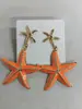 Pendientes de gota de aceite de aguja de plata con forma de estrella de mar Estilo festivo Personalidad Retro Europea y Americana Temperamento Pendientes de botón Lujo ligero Sensación de alta gama Adornos para las orejas