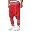 2024 primavera y verano comercio exterior nuevo estilo chino pantalones casuales estampados pantalones casuales holgados entrepierna caída para hombre pantalones hip-hop de punta
