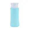 Botella Vacía Cosmética Recargable de Silicona con Raya Vertical 98ml Set de Viaje Almacenamiento Portátil Silicona de Grado Alimenticio