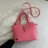 Bolso de Mujer Texturizado 2025 Nuevo Vintage Versátil Bolso Bandolera Casual Trabajo Viajero Portátil Bolso Balde